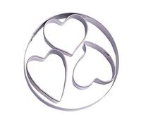 Lot de 4 mini emporte-pièces en forme de cœur en acier inoxydable