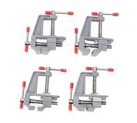 Lot de 4 mini étaux d'établi |Étau de table portable en alliage d'aluminium pour bricolage/travail du bois/bijouterie |Ouverture des mâchoires de 30 mm, prise sécurisée