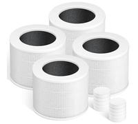 Lot de 4 mini filtres de rechange pour Levoit Air modèles Core mini-rf, haute efficacité 3 en 1 pré, H13 True HEPA et filtre à charbon actif