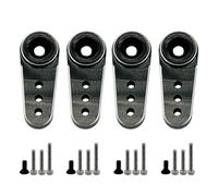 Lot de 4 mini klaxons servo en aluminium 15T pour voiture compatible avec Emax ES08MA Servo Fit pour Axial SCX24 1/24 RC Crawler (Noir)