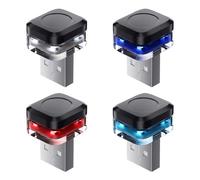Lot de 4 Mini Lampes LED USB Voiture, Éclairage Ambiance pour Habitacle | Blanc, Bleu, Rouge, Bleu Glace, Veilleuse Décorative en ABS, Installation Plug and Play, Format Discret pour PC et Camion