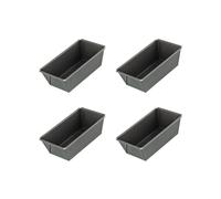 Zenker 9916250 Lot de 4 à cake 16 cm, à gâteau,gateau, a cake, à brioche, rectangulaire patisserie,patisserie, Acier, 16 x 8,5 x 5,5 cm, Noir 1