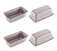 Lot de 4 mini moules à pain antiadhésifs en acier carbone de 15,2 cm pour pain rectangulaire et viande, pour gâteau, pain de viande, banane
