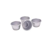 KITCHEN CRAFT LOT DE 4 MINI MOULES À PUDDING ANODISÉS 7,5 CM