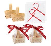 Lot De 4 Mini Paniers Artisanaux Paniers Tissés Miniatures Pour Décoration Mini Paniers À Fleurs Accessoires Mini Paniers Décoratifs Mini Paniers En Bois