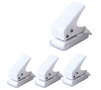 Lot de 4 mini perforateurs individuels portables et pratiques - Peut perforer 8 feuilles de papier de 70 g en même temps - Fonction perforation pour le bureau, l'école, les albums photo DI - Rangement