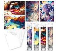Lot de 4 mini puzzles pour adultes - Puzzle de 150 pièces avec plan de référence - Micro puzzle - Livré avec une pince à épiler pour petits puzzles et un économiseur de casse-tête - Un beau cadeau