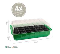 Lot de 4 mini-serres M - 36x22x13 cm - Romberg