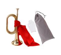 Lot de 4 mini trompettes de cavalerie en laiton pour groupe d'école, enfants et adultes