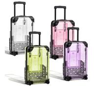 Lot de 4 mini valises - Boîte cadeau - Mini valise - Petite tirelire - Décoration - Cadeau d'argent - Caisse de voyage - Support pour téléphone portable pour mariage, anniversaire, voyage (12,5 x 8 x