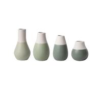 Lot de 4 mini vases pastels dans les tons verts
