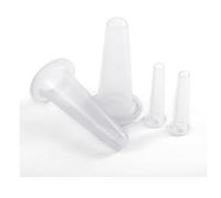 Lot de 4 mini ventouses de massage transparentes en silicone pour le visage, les soins de la peau, le cou, le dos, les yeux, sans danger pour les brûlures, produits de soins de la peau