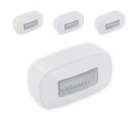 Lot de 4 minis détecteurs de mouvement sans fil - portée 10m - éclairage réglable - Blanc - Chacon
