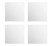Paris Prix - Miroirs adhésifs carré 30x30 cm - Lot de 4 - Argent G
