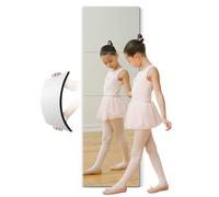 Lot de 4 miroirs de sécurité incassables pleine longueur pour enfants - Miroir mural en plastique en plexiglas acrylique, 34,3 x 34,3 cm - Long miroir de porte de placard pour chambre à coucher, salle