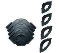 Lot de 4 modèles de routeurs radius pour le travail du bois avec coins arrondis et bords arrondis rapides, outils de positionnement d'alignement, modèles de routeur définis