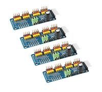 Lot de 4 modules de contrôleur PCA9685 16 canaux 12 bits PWM Servo Driver Board IIC Interface PCA9685 Compatible avec Arduino et Raspberry Pi