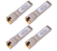 Lot de 4 modules en cuivre SFP+ vers RJ45 10 G SFP+ Ethernet CAT.6a/7 jusqu'à 30 mètres, compatible avec Cisco, Ubiquiti, Netgear, D-Link, TP-Link, Mikrotik, Unifi et plus encore