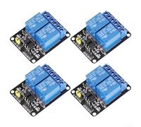Lot de 4 modules relais 12 V 24 V 2 canaux avec isolation optocoupleur bleu noir pour Arduino pour projets Raspberry Pi (12 V)