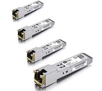Lot de 4 modules SFP 1G vers RJ45, émetteurs-récepteurs SFP Gigabit Ethernet 1000Base-T en cuivre, 1,25 Go pour Cisco GLC-T/SFP-GE-T, Meraki MA-SFP-1GB-TX, Mikrotik, Ubiquiti UniFi UF-RJ45-1G, Intel,