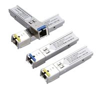 Lot de 4 modules SFP de connecteur SC 3 km, 1,25 G, connecteur Simplex en fibre monomode SC 1000BASE BiDi 1310 nm/1550 nm 3 km Module émetteur-récepteur SFP