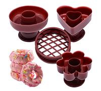 Lot de 4 moules à donuts de différentes formes - Moule à pâtisserie pour pain, gâteaux et fondants - Outil de cuisine pour pâtisserie, desserts, pains, biscuits