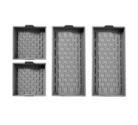 Lot de 4 moules à gâteau rectangulaires en silicone avec 2 moules rectangulaires + 2 moules carrés, plaque de cuisson antiadhésive pour gâteaux, brownies, muffins, pain, flexible et passe au