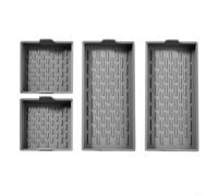Lot de 4 moules à gâteau rectangulaires et carrés en silicone anti-adhésif pour brownies, muffins, pain avec large ouverture pour verser facilement la pâte