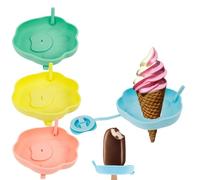 Lot de 4 moules à glace, 2 en 1, anti-gouttes, pour enfants, en silicone, avec paille, sans BPA, fleurs rondes, 11 cm, avec bouchon amovible