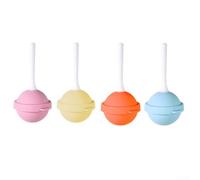 Lot de 4 moules à glace en silicone en forme de sucettes pour friandises, design flexible, matériau de qualité alimentaire, facile à enlever