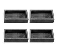 Lot de 4 moules à lingots graphite 1 kg, for moulage, creuset, argent, or, raffinage