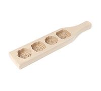 Lot de 4 moules à muffins en bois faits à la main en forme de fleur