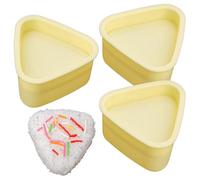Lot de 4 moules à riz à sushis, moules à riz triangulaires, outils de cuisine à sushis, anti-adhésifs (beige, triangle-L)