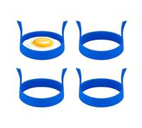 Lot de 4 moules à œufs ronds en silicone pour grill, outil de cuisine, moule à œufs en silicone pour faire frire des œufs, omelette, petit-déjeuner, sandwich, hamburger