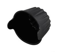 Lot de 4 moules de cuisson en silicone pour friteuse à air comprimé avec poignées pour œufs, muffins, cupcakes, puddings, tartelettes, crèmes, crème pâtissière, réutilisables et antiadhésifs (noir)