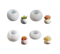 Lot de 4 moules de cuisson réutilisables en silicone pour créer des conteneurs de stockage et des supports en résine
