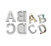 Lot de 4 moules en silicone élégants pour travaux manuels, lettres individualisées, décoration d'intérieur et projets d'artisanat