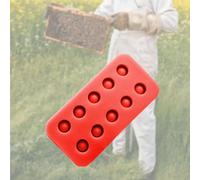 Lot de 4 moules en silicone for greffe de cire d'abeille, compacts et réutilisables, for cellules d'abeilles(Pink)