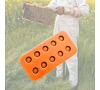 Lot de 4 moules en silicone for greffe de cire d'abeille, compacts et réutilisables, for cellules d'abeilles(Zwart)