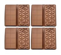 Lot de 4 moules en silicone pour barre de chocolat profond - 17 x 19 cm