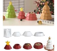 Lot de 4 moules en silicone pour calendrier de l'Avent - Motif : couronne de l'Avent, sapin de Noël 3D - Moules en plâtre - Pour couler une étoile pour les travaux manuels