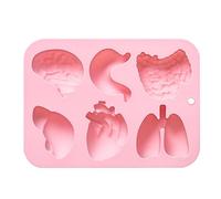 Lot de 4 moules en silicone pour cerveau humain, simulation d', 6 fois D-IY, moules en silicone pour cerveau humain, bonbons, biscuits, moule à glace, ustensiles de cuisine et de