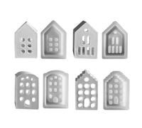 Lot de 4 moules en silicone pour décoration de maison, thème de Noël, style européen, décoration de bureau pour bibliothèque