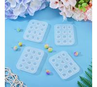 Lot de 4 moules en silicone pour résine UV, fabrication de bijoux, décorations de formes assorties, décoration d'intérieur, cœur, géométrique, Saint-Valentin, anniversaire de mariage, anniversaire de