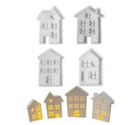 Lot de 4 moules multifonctions en silicone pour maison, savon, artisanat en résine époxy