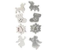 Lot de 4 moules polyvalents pour décoration de Noël avec différentes formes pour décoration d'intérieur, festival, décoration à suspendre