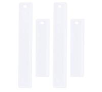 Lot de 4 moules vierges en silicone pour marque-page et bijoux - Blanc