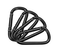 Lot de 4 mousquetons à ressort avec anneaux en D pour escalade, escalade, alpinisme, escalade, mousqueton portable, léger, durable