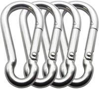 Lot de 4 mousquetons à ressort de 8,9 cm, accessoires de machine à câble pour la maison, la salle de sport, la machine d'exercice, clip en acier robuste pour fitness en plein air