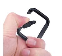 Lot de 4 mousquetons carrés avec fermoirs à vis en alliage d'aluminium pour porte-clés, bouton d'escalade, camping, randonnée, crochet léger en alliage d'aluminium